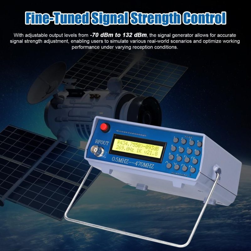 0.5M-470M Radio Frequency Signal Source Generator Practical Debugging Instrument Tester for Frequency Modulation Interphone Built-in 800Hz Tone Modulator  |   Other Instruments Measurement & Analysis Instruments Multicolor