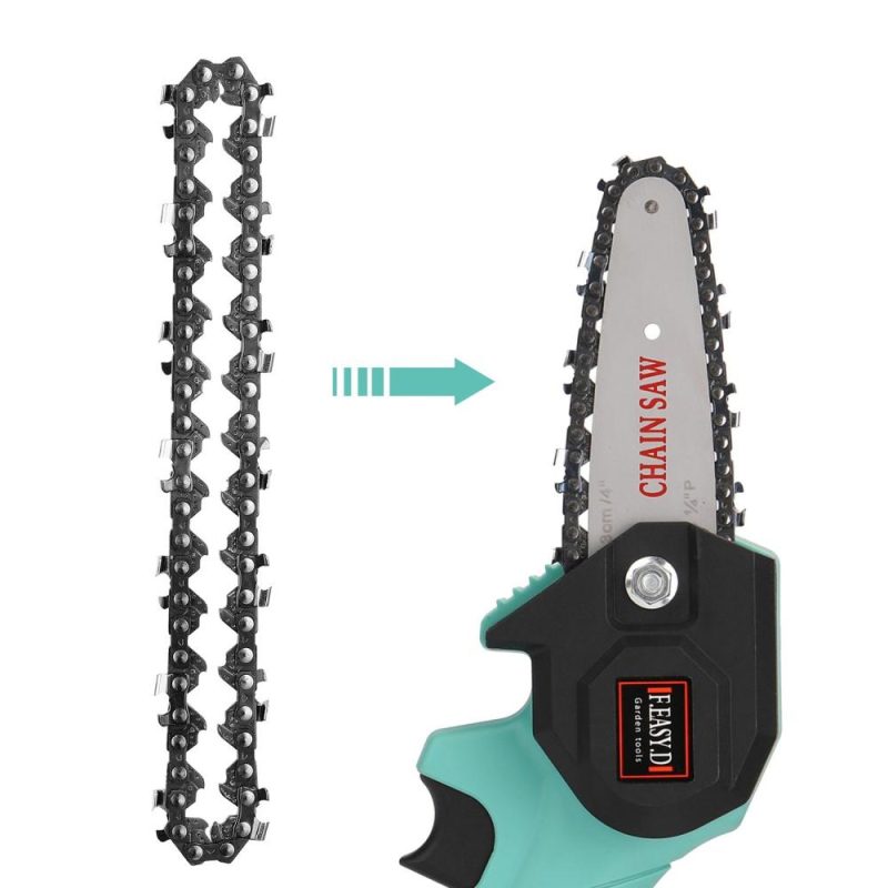 1 PCS 4 Inch Mini Steel Chainsaw Chains Electric Chainsaws Accessory Chains Replacement  |   Power Tool Parts Power & Electrical Tools Black