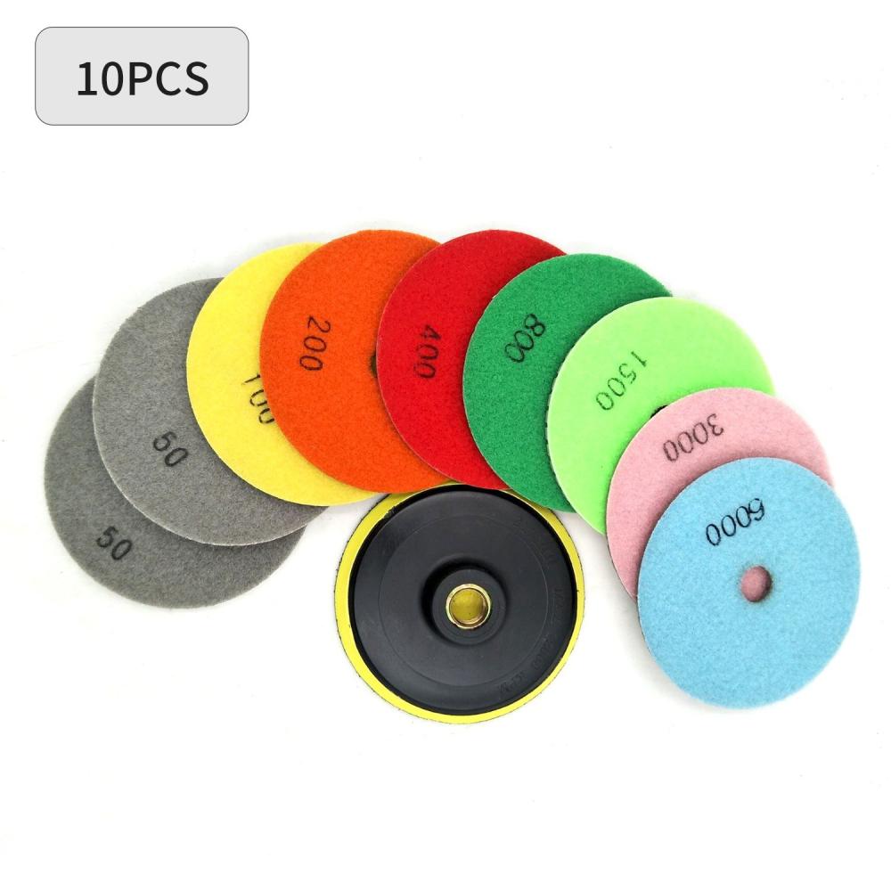 10 Piece Set Diamond Polishing Pads 4 inch Wet/Dry Granite Stone Concrete Marble  |   Others Hardware & Gadgets Others