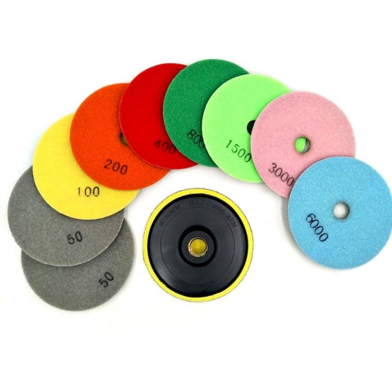 10 Piece Set Diamond Polishing Pads 4 inch Wet/Dry Granite Stone Concrete Marble  |   Others Hardware & Gadgets Others