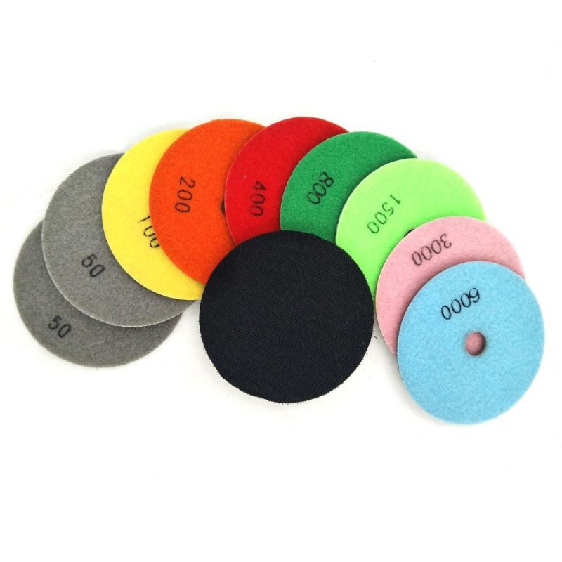 10 Piece Set Diamond Polishing Pads 4 inch Wet/Dry Granite Stone Concrete Marble  |   Others Hardware & Gadgets Others