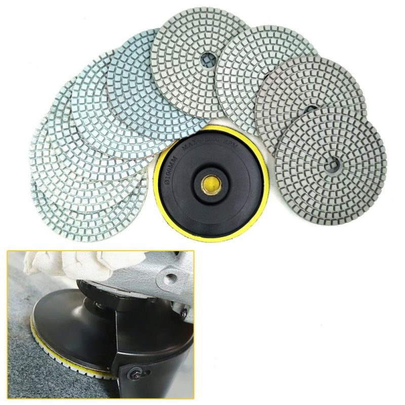 10 Piece Set Diamond Polishing Pads 4 inch Wet/Dry Granite Stone Concrete Marble  |   Others Hardware & Gadgets Others