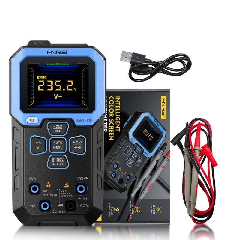 10000 Counts Digital Multimeter 2.4-inch TFT Display Handheld Multimeter Professional True RMS Voltage Resistance Frequency Tester Temperature Measurement Meter with Automatic Shutdown Function  |   Digital Multimeters & Oscilloscopes Digital Multimeters & Oscilloscopes Black