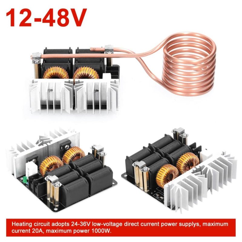 1000W ZVS Induction Heating Board Module Low Voltage Heater Coil Flyback Driver Heater with Copper Tube for DIY Small Parts Hardening Annealing  |   Others Hardware & Gadgets Multi Color