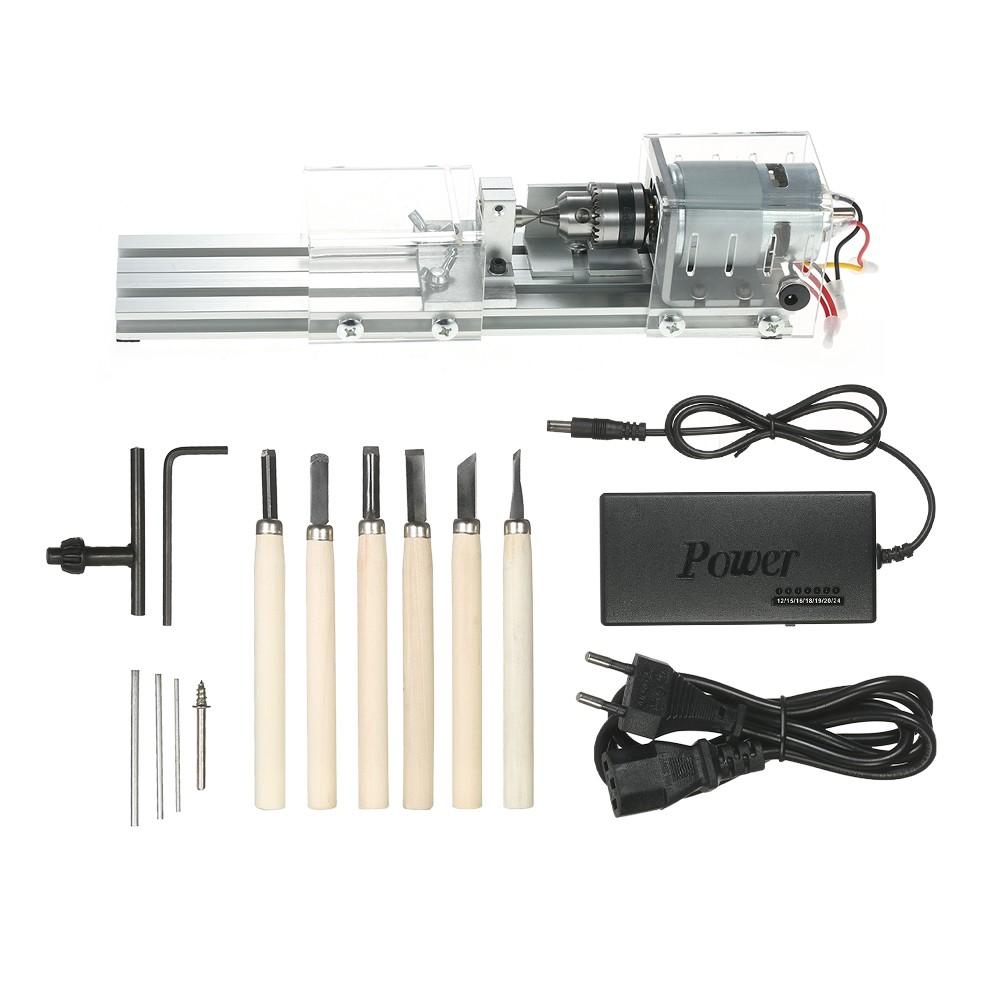 100W 12-24V Mini Lathe Beads Polisher Woodworking DIY Craft Rotary Machine  |   Machinery Parts Hardware & Gadgets Machinery Parts