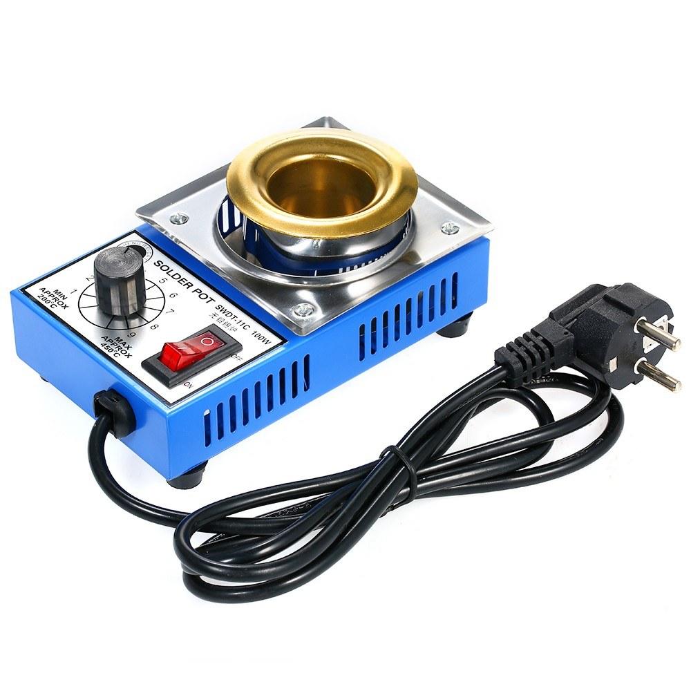 100W 220V 38mm 250g Mini Lead Free Soldering Pot Titanium Coating Stainless Steel Solder Pot Compact Temperature Adjustable Solder Bath for Welding and Soldering  |   Electrical Soldering Welding Tools Electrical Soldering Welding Tools Electrical Soldering Welding Tools