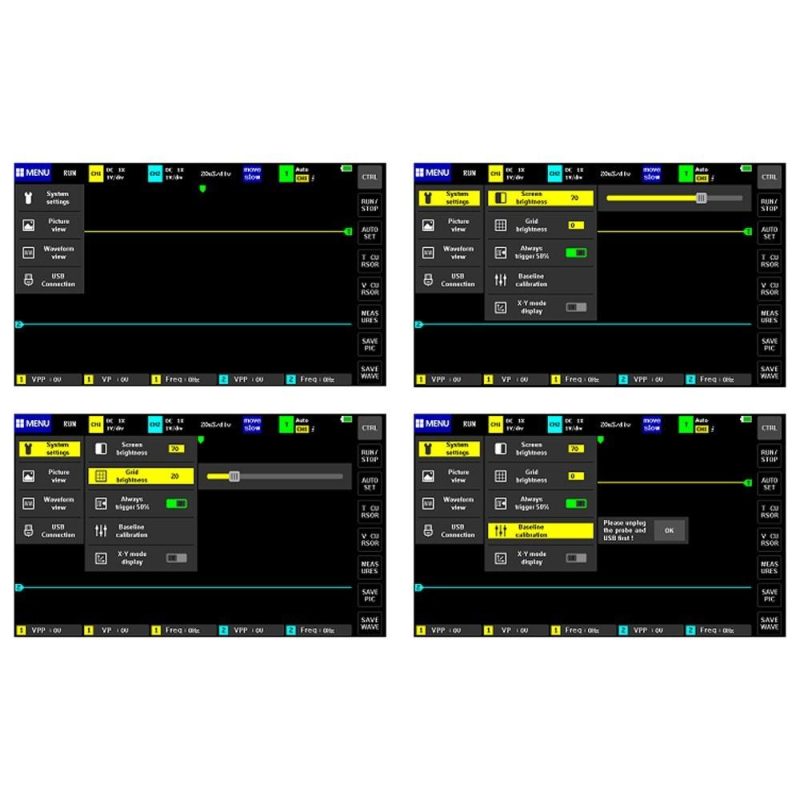 1013D 2 Channels 100MHz*2 Band Width 1GSa/s Sampling Rate Oscilloscope with 7 Inch Color TFT High Definition LCD Touching Screen  |   Digital Multimeters & Oscilloscopes Digital Multimeters & Oscilloscopes Black