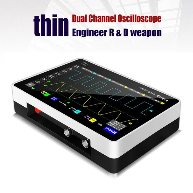 1013D 2 Channels 100MHz*2 Band Width 1GSa/s Sampling Rate Oscilloscope with 7 Inch Color TFT High Definition LCD Touching Screen  |   Digital Multimeters & Oscilloscopes Digital Multimeters & Oscilloscopes Black