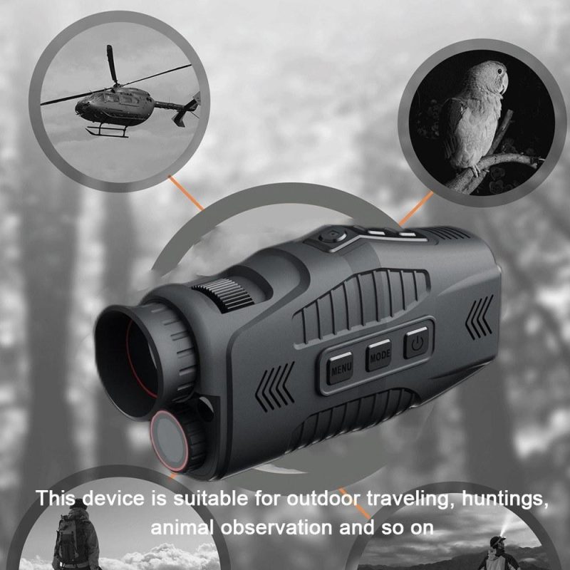 1080P Portable Monocular Infrared Night-Visions Device Day Night Use Photo Video Taking 5X Digital Zoom 300M Full Dark Viewing Distance for Outdoor Hunt Boating Journey  |   Microscopes & Endoscope Measurement & Analysis Instruments Microscopes & Endoscope