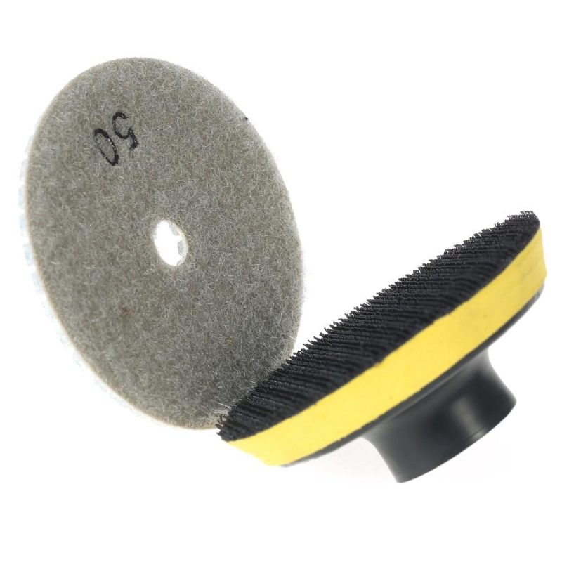 10pcs 3″ Diamond Flexible Wet Polishing Pads Grinding Disc + 1pc Backing Pad for Granite Marble Stone Ceramic Tile Concrete  |   Buffing Pad Power & Electrical Tools Buffing Pad