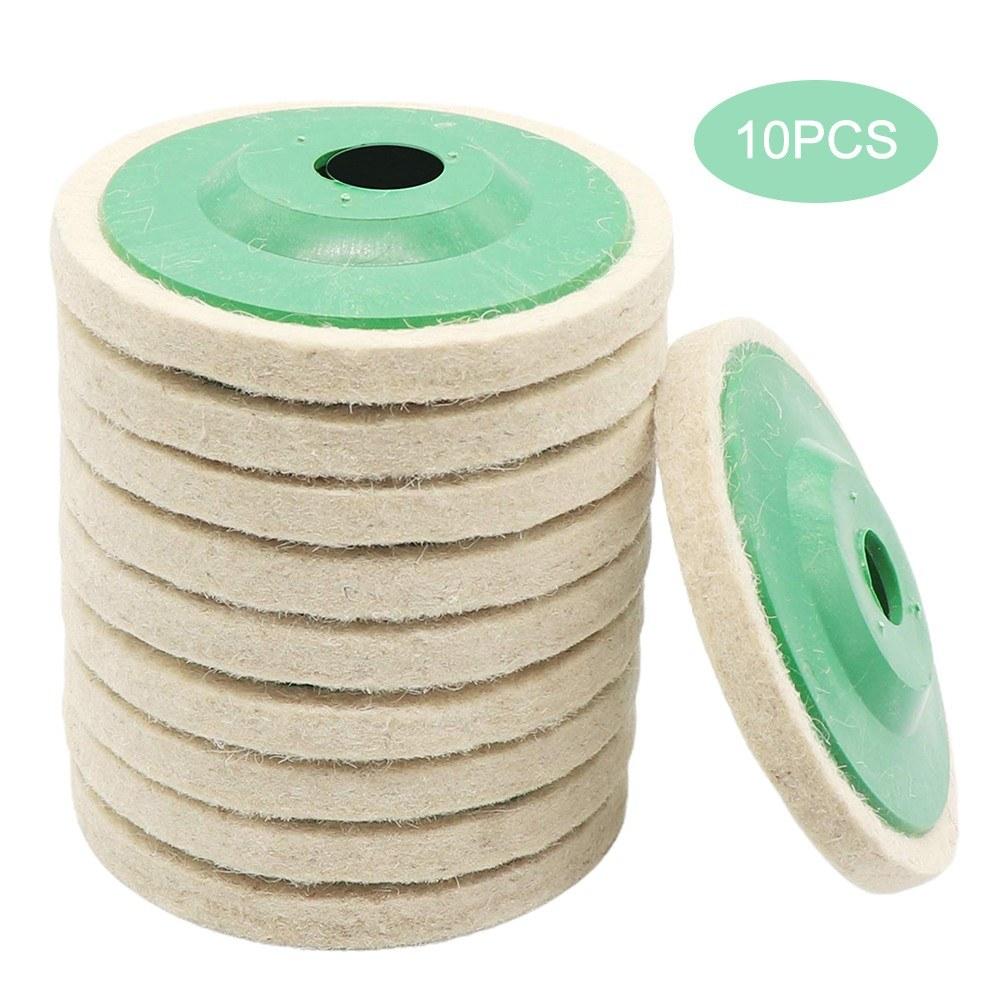 10Pcs 4 Inch Round Wool Felt Disc Wheel Pads for 100mm Angle Grinder Buffing Polishing  |   Others Hardware & Gadgets Others