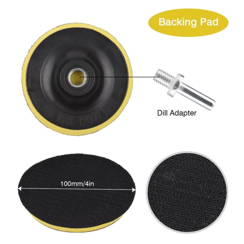 10pcs Diamond Polishing Pads 4 Inch + 2pcs Backing Holder Pads + 2pcs Drill Adapters for Granite Concrete Marble Floor  |   Others Hardware & Gadgets Others