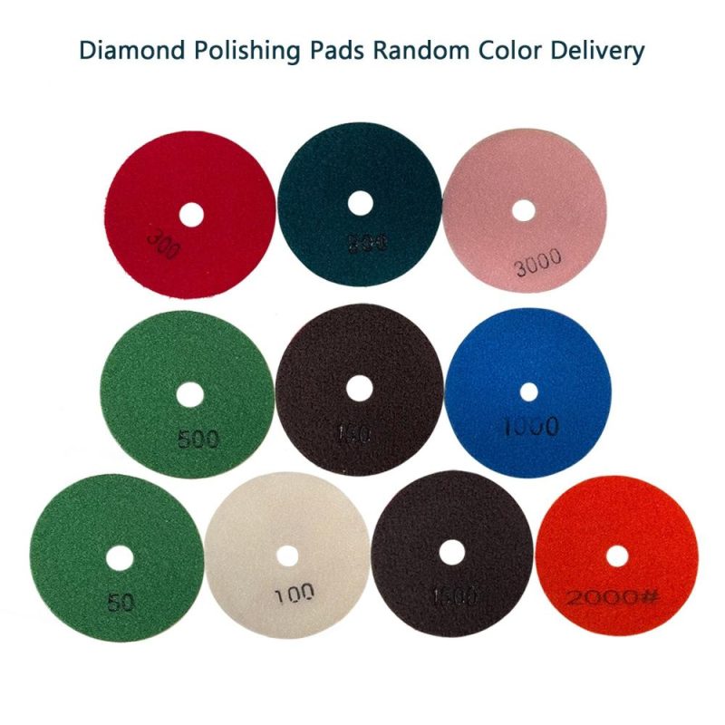 10pcs Diamond Polishing Pads 4 Inch + 2pcs Backing Holder Pads + 2pcs Drill Adapters for Granite Concrete Marble Floor  |   Others Hardware & Gadgets Others