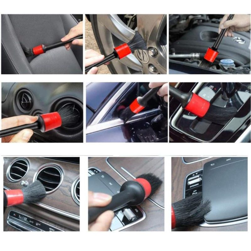 11 Pcs Car Cleaner Brush Set Including Premium Detail Brush,Wire Brush and Car Wash Mitt,Automotive Air Conditioner Brush,Auto Detailing Brush for Cleaning Wheels,Interior,Exterior,Leather  |   Others Hardware & Gadgets Others