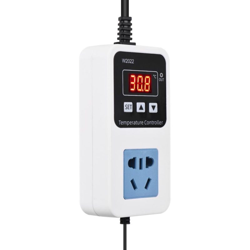 110-220V 10A 1500W Electronic Temperature Controller Outlet Wall Mounted Intelligent Digital Display Temperature Control Switch with Waterproof Sensor  |   Temperature & Humidity Measurements Measurement & Analysis Instruments Temperature & Humidity Measurements