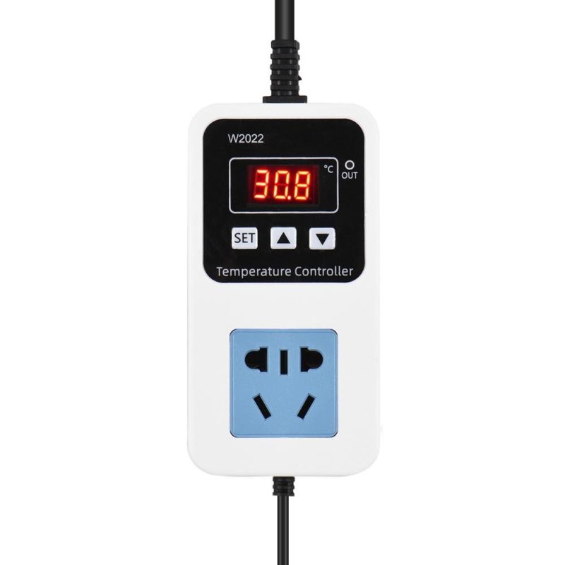 110-220V 10A 1500W Electronic Temperature Controller Outlet Wall Mounted Intelligent Digital Display Temperature Control Switch with Waterproof Sensor  |   Temperature & Humidity Measurements Measurement & Analysis Instruments Temperature & Humidity Measurements