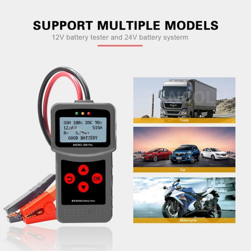 12-Voltage Car Motorcycle Battery Tester Digital Battery Analyzer Micro-200 Pro Motorcycle Automotive Car Diagnostic Tool  |   Others Hardware & Gadgets Others