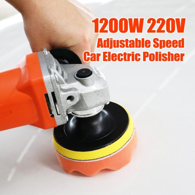 1200W 220V Adjustable Speed Car Electric Polisher Waxing Machine Automobile Furniture Polishing Tool  |   Power Tool Parts Power & Electrical Tools Black+Orange