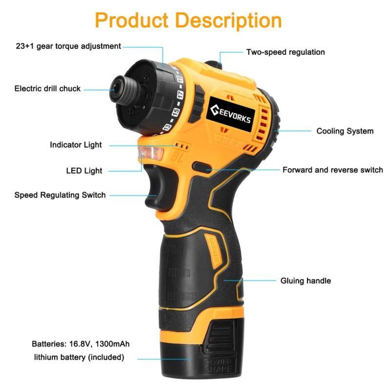 16.8V Lithium Screwdriver 55Nm Torque Multifunctional Repairing Tool Kit Electric Screw Driver for Mobilephones Computers Home Appliances  |   Others Others Others