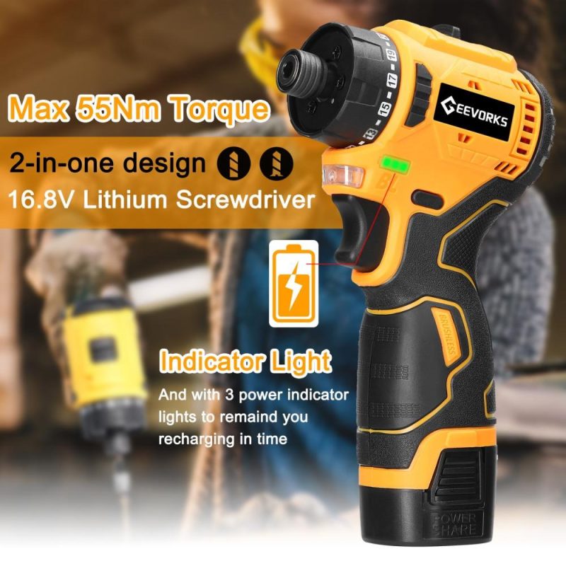 16.8V Lithium Screwdriver 55Nm Torque Multifunctional Repairing Tool Kit Electric Screw Driver for Mobilephones Computers Home Appliances  |   Others Others Others