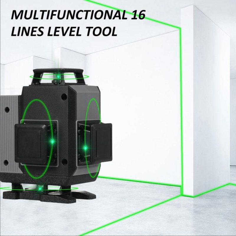 16 Lines Green Laser Level 4×360° 4D Green Cross Line Professional Laser for Construction Two 360° Vertical and Two 360° Horizontal Laser Level with Remote Controller  |   Other Instruments Measurement & Analysis Instruments Other Instruments