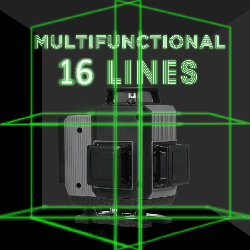 16 Lines Green Laser Level 4×360° 4D Green Cross Line Professional Laser for Construction Two 360° Vertical and Two 360° Horizontal Laser Level with Remote Controller  |   Other Instruments Measurement & Analysis Instruments Other Instruments