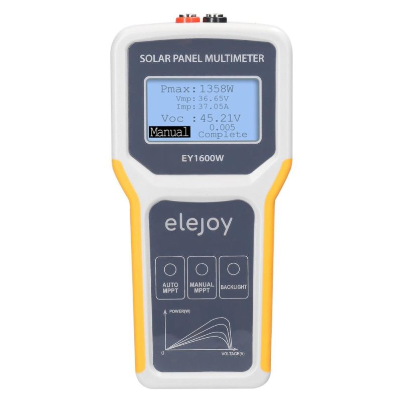 1600W Photovoltaic Panel Multimeter Solar Panel MPPT Tester Open Circuit Voltage Test Device Maximum Power Point Voltage Current Power Test Meter LCD Display with Backlight  |   Other Instruments Measurement & Analysis Instruments Multicolor