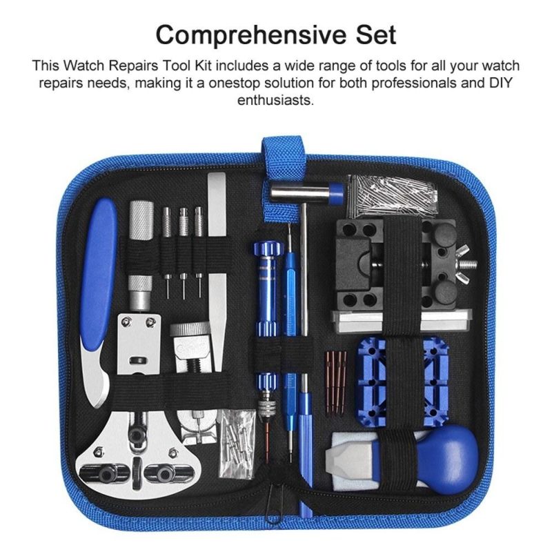 185pcs Watch Repairing Tools Set Watch Maintenance Kit Watches BackCase Opener Watch Battery Change Tool Professional Watchmaker Kit  |   Repair Parts & Accessories Hardware & Gadgets Black