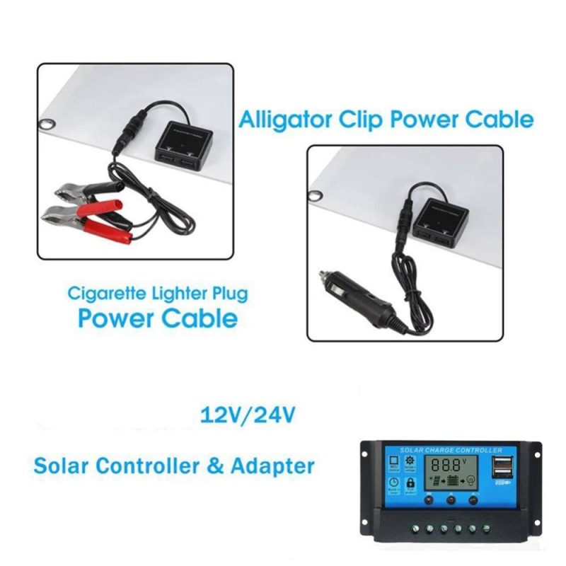 18V 25W Monocrystalline Solar Panel Kit Dual USB Cellphone Recharger Outdoor Camping Waterproof with 12/24V 60A PWM Solar Controller  |   Other Nature Element Measurements Measurement & Analysis Instruments Other Nature Element Measurements