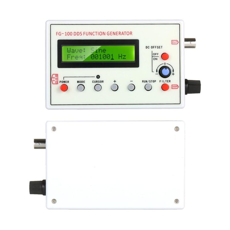 1HZ-500KHZ FG-100 DDS Functional Signal Generator Sine Triangle Square Sawtooth ECG Noise Output Frequency Meter Signal Source Module Frequency Counter  |   Electrical Measuring Tools Electrical Measuring Tools Electrical Measuring Tools