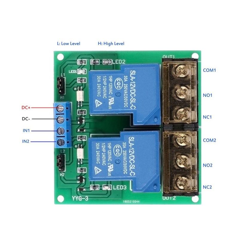 2-Channel DC 12V 30A Relay Board Module  |   Modules Modules Modules