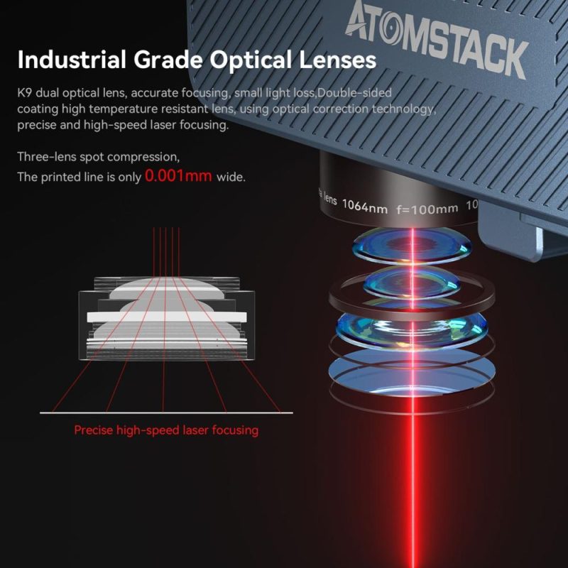 2 IN 1 ATOMSTACK M4 Infrared Laser Engraving Marking Machine with Rotating Optical Len  |   Laser Equipment Laser Equipment Laser Equipment