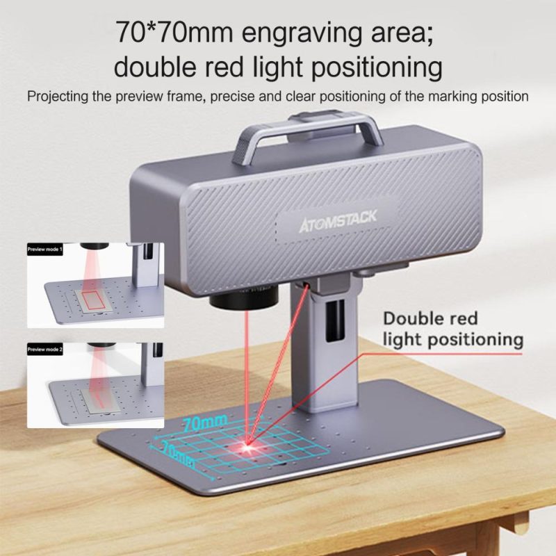 2 IN 1 ATOMSTACK M4 Infrared Laser Engraving Marking Machine with Rotating Optical Len  |   Laser Equipment Laser Equipment Laser Equipment