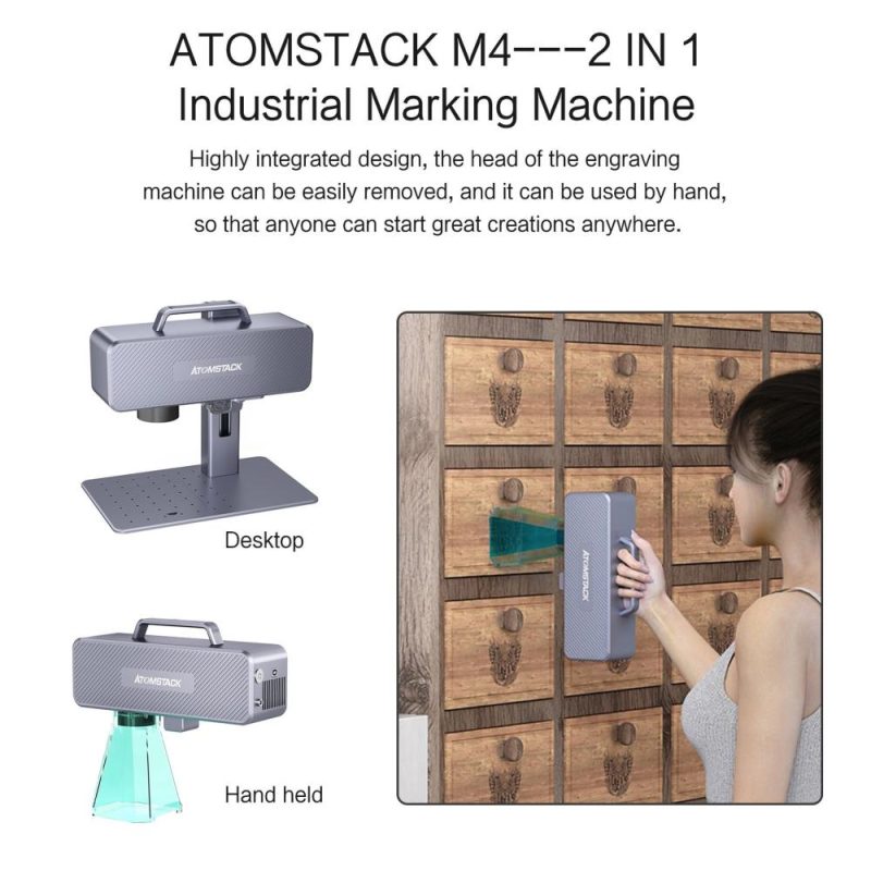 2 IN 1 ATOMSTACK M4 Infrared Laser Engraving Marking Machine with Rotating Optical Len  |   Laser Equipment Laser Equipment Laser Equipment