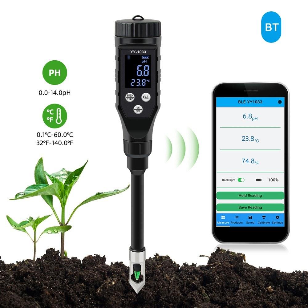 2 in 1 LCD Digital Display Soil PH Tester Soil Temp/PH Testers Garden Planting Soil Detector Soil Temperature Test Tool Soil Detect Device  |   Soil analysis equipment Measurement & Analysis Instruments Black