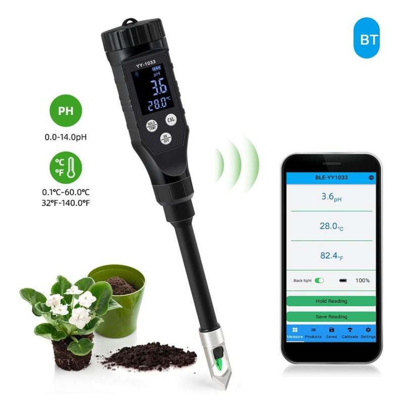 2 in 1 LCD Digital Display Soil PH Tester Soil Temp/PH Testers Garden Planting Soil Detector Soil Temperature Test Tool Soil Detect Device  |   Soil analysis equipment Measurement & Analysis Instruments Black