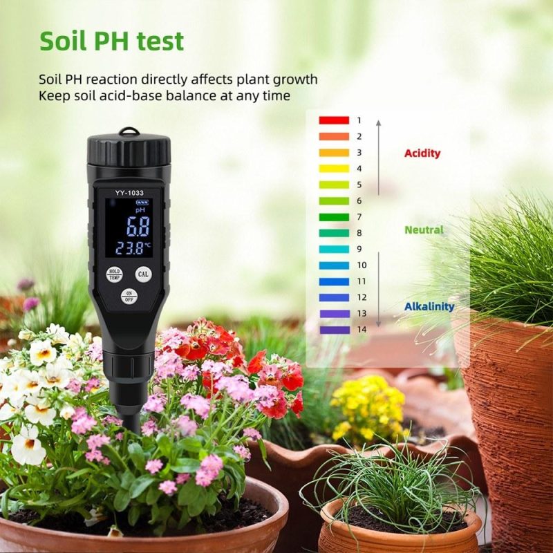 2 in 1 LCD Digital Display Soil PH Tester Soil Temp/PH Testers Garden Planting Soil Detector Soil Temperature Test Tool Soil Detect Device  |   Soil analysis equipment Measurement & Analysis Instruments Black