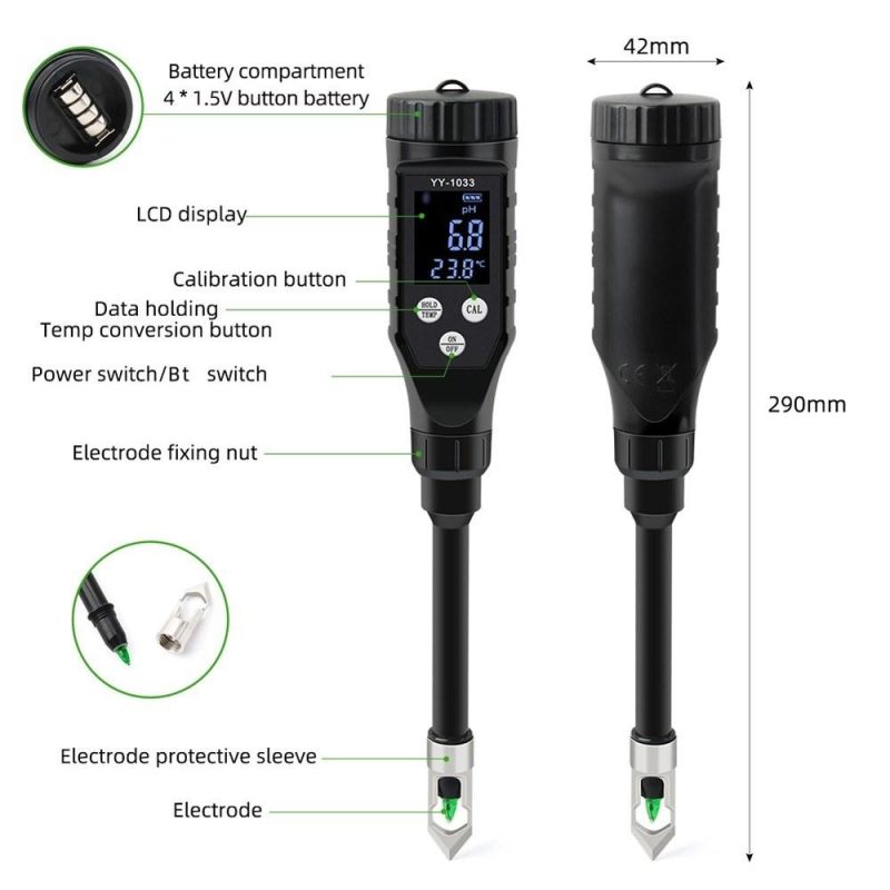 2 in 1 LCD Digital Display Soil PH Tester Soil Temp/PH Testers Garden Planting Soil Detector Soil Temperature Test Tool Soil Detect Device  |   Soil analysis equipment Measurement & Analysis Instruments Black