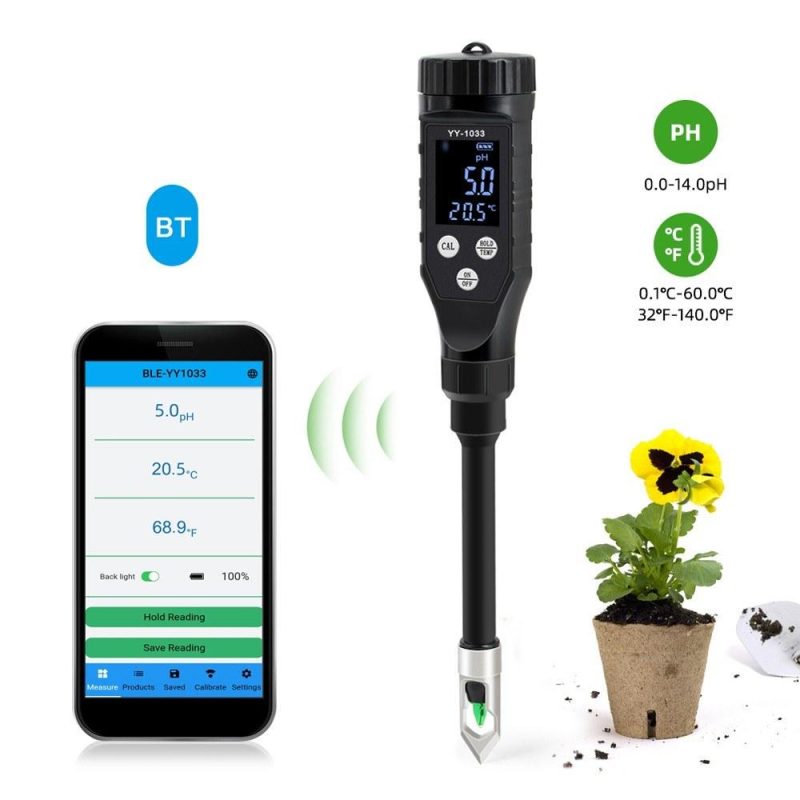 2 in 1 LCD Digital Display Soil PH Tester Soil Temp/PH Testers Garden Planting Soil Detector Soil Temperature Test Tool Soil Detect Device  |   Soil analysis equipment Measurement & Analysis Instruments Black