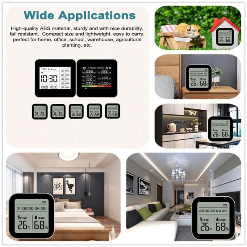 20 in 1 Tuya WIFI Intelligent Air Quality Monitor Indoor CO2 Detector CO/CO2/TVOC/HCHO/PM2.5/PM1.0/PM10/Temperature/Humidity/Time/Date/Alarm Support Remote APP Control Alarm Function for Home Office (with 3 Subunits)  |   Gas detection equipment Gas detection equipment Gas detection equipment