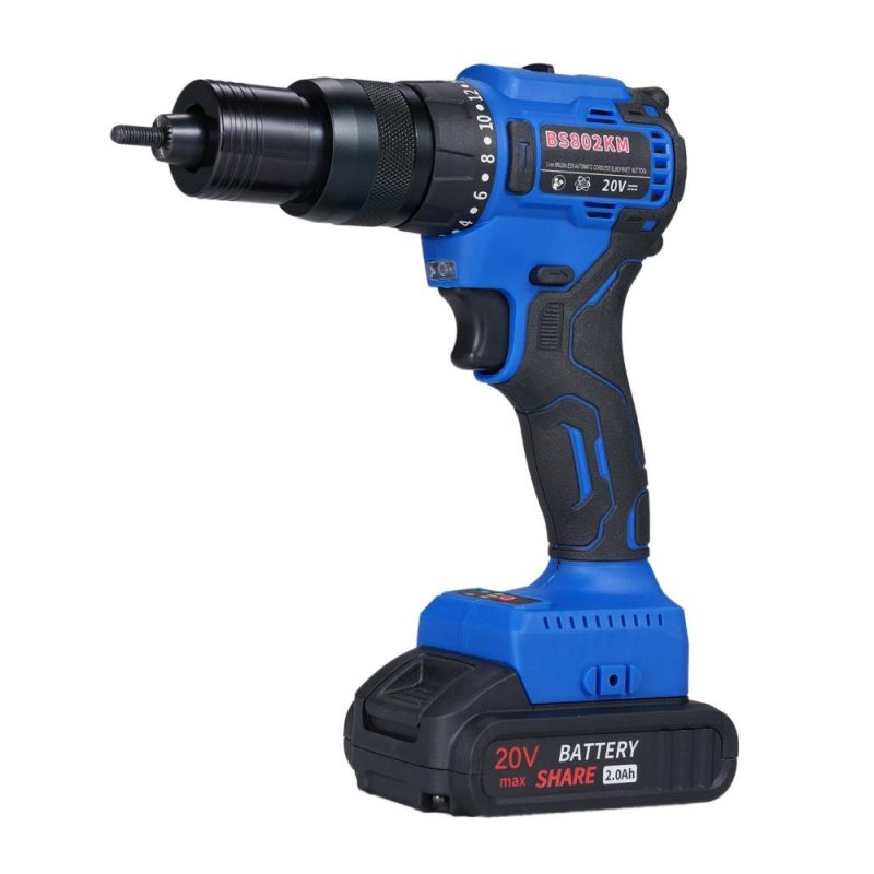 20V Cordless Rivet Machine with 2.0Ah Battery, 2-in-1 Electric Rivet Nut Kit with Memory Mode and Brushless Motor,   Automatic Blind Rivet Machine Tool for Rivets(M3-M10)  |   Electrical Equipment & Supplies Electrical Equipment & Supplies Electrical Equipment & Supplies