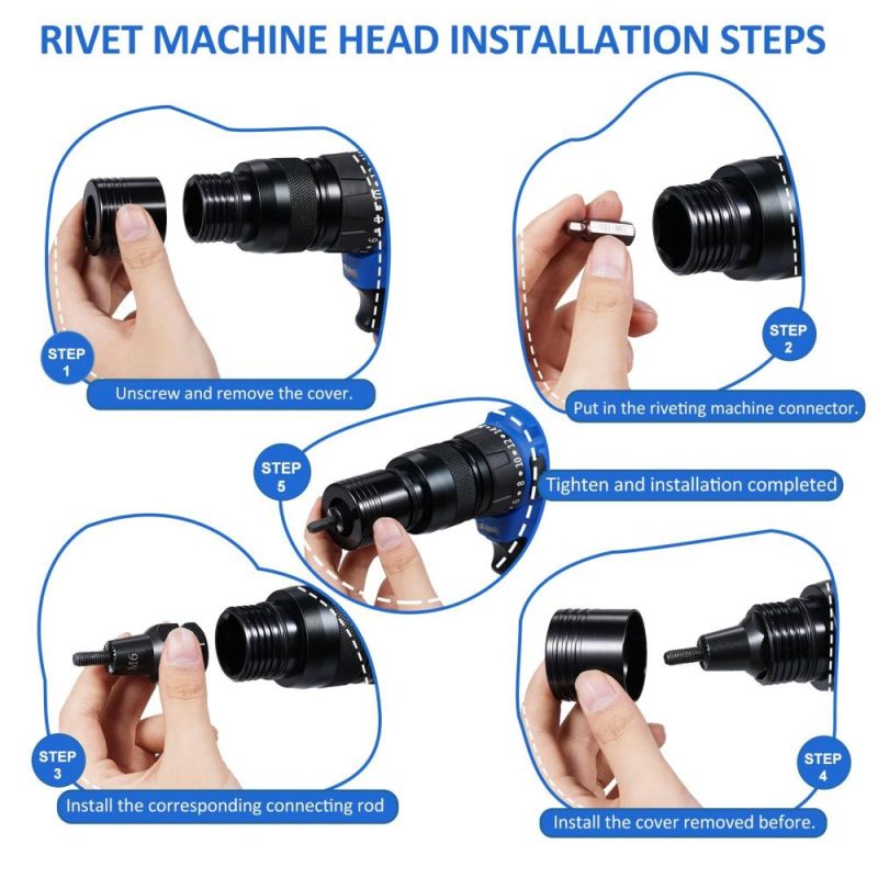 20V Cordless Rivet Machine with 2.0Ah Battery, 2-in-1 Electric Rivet Nut Kit with Memory Mode and Brushless Motor,   Automatic Blind Rivet Machine Tool for Rivets(M3-M10)  |   Electrical Equipment & Supplies Electrical Equipment & Supplies Electrical Equipment & Supplies