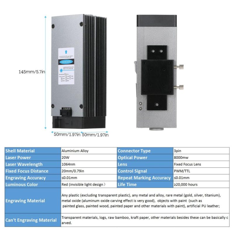 20W 1065nm Laser Engraving Machine Metal Marking Laser Module For Laser Engraving Machine  |   Laser Equipment Laser Equipment Laser Equipment