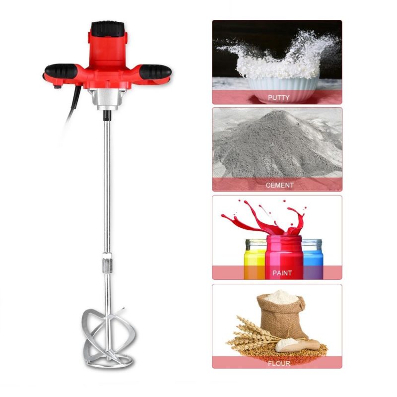 2100W Electric Cement Mixer Stirrer Heavy Duty 6-Speed Regulation Handheld S-type Concrete Mixer for Mortars Paint Mud Grout  |   Electrical Equipment & Supplies Electrical Equipment & Supplies Electrical Equipment & Supplies