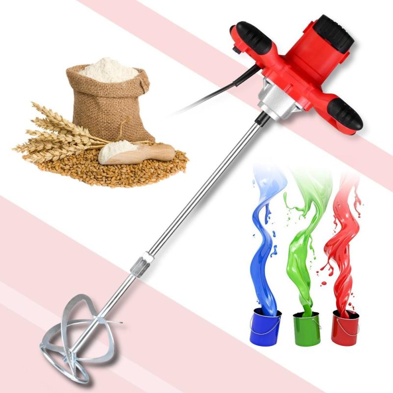 2100W Electric Cement Mixer Stirrer Heavy Duty 6-Speed Regulation Handheld S-type Concrete Mixer for Mortars Paint Mud Grout  |   Electrical Equipment & Supplies Electrical Equipment & Supplies Electrical Equipment & Supplies