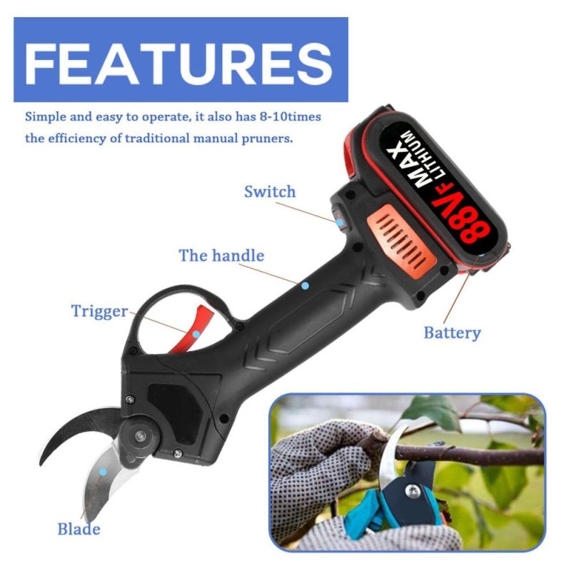 21V 30mm Cordless Brushless Motor 88VF Electric Pruning Shear 4inch Brush Motor Chainsaw Set Woodworking Tool for Garden Orchard  |   Electrical Equipment & Supplies Electrical Equipment & Supplies Electrical Equipment & Supplies