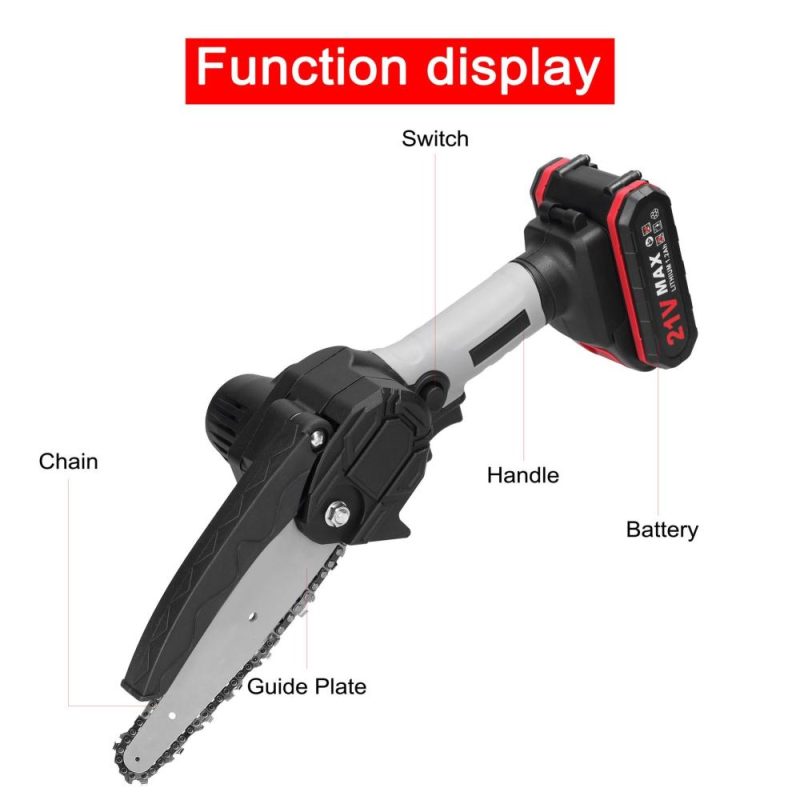 21V 6inch Portable Electric Pruning Saws Small Wood Splitting Chainsaw Brush Motor One-handed Woodworking Tool for Garden Orchard  2 Batteries  |   Electrical Equipment & Supplies Electrical Equipment & Supplies Electrical Equipment & Supplies