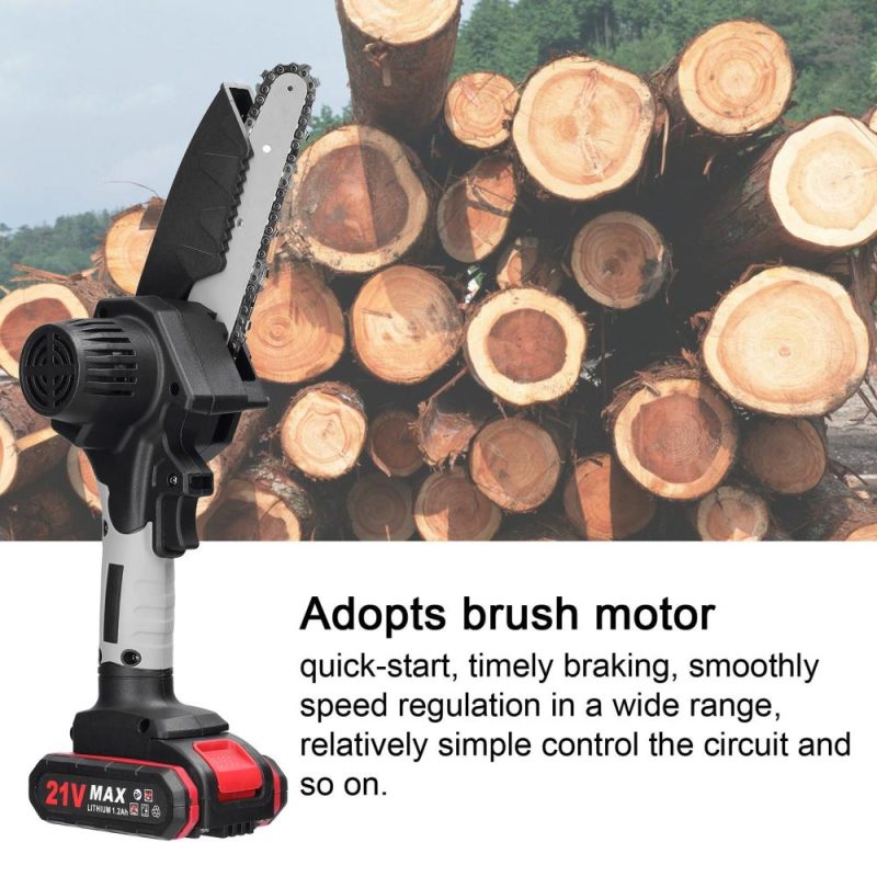 21V 6inch Portable Electric Pruning Saws Small Wood Splitting Chainsaw Brush Motor One-handed Woodworking Tool for Garden Orchard  2 Batteries  |   Electrical Equipment & Supplies Electrical Equipment & Supplies Electrical Equipment & Supplies