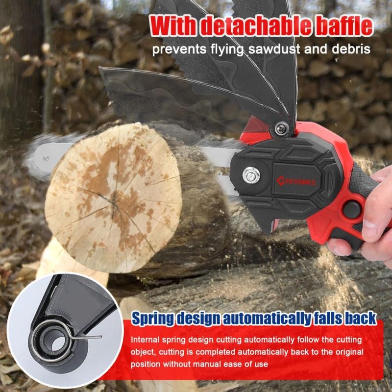 21V 6inch Portable Electric Pruning Saws Small Wood Splitting Chainsaw Brush Motor One-handed Woodworking Tool for Garden Orchard (2pcs Batteries)  |   Electrical Equipment & Supplies Electrical Equipment & Supplies Electrical Equipment & Supplies