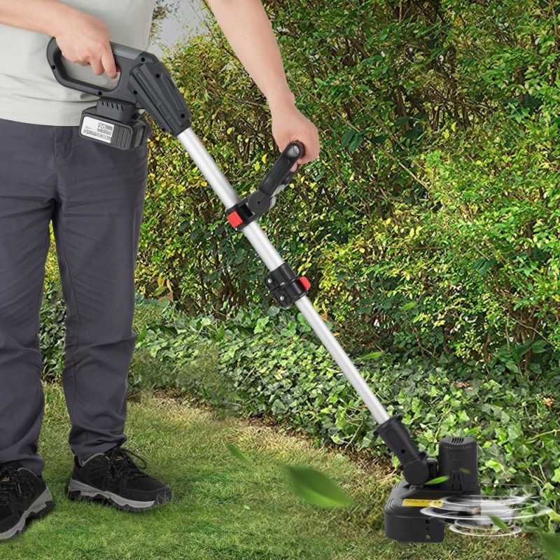 21V Brushless Grass Trimmer Electric Weed Trimmer Lawn Tool with Power Display Screen for Garden and Yard (with 2 Batteries)  |   Electrical Equipment & Supplies Electrical Equipment & Supplies Electrical Equipment & Supplies